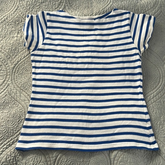 MAISON LABICHE BLUE & WHITE STRIPED WOMEN T-SHIRT SIZE XS MADE IN PORTUGAL - Picture 8 of 9